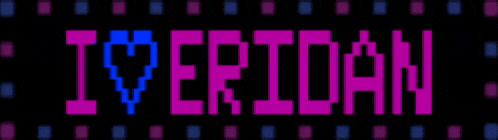 a neon sign that says i love erican in pink and blue