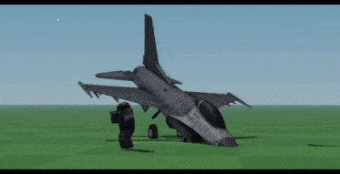 a computer generated image of a fighter jet sitting on the ground