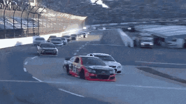 a racing car with the number 14 on it