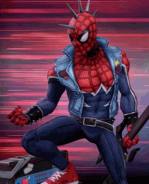 Spiderpunk Spiderman GIF - Spiderpunk Spiderman Spiderverse GIFs