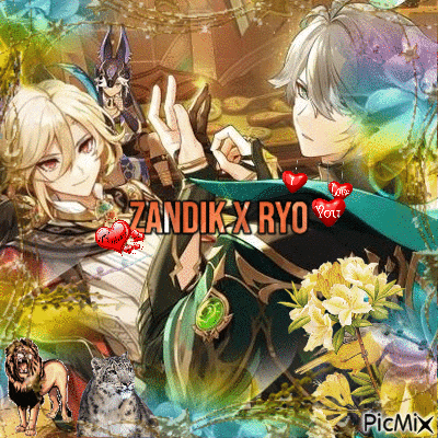a picture of a man with the name zadik x ryo