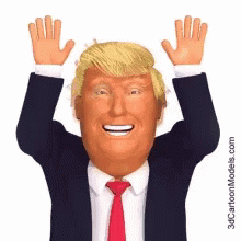 Donald Trump Happy GIF - Donald Trump Happy Hands Up GIFs