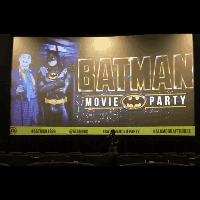 the batman movie party is being held in a theater