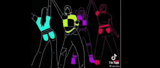 a group of women are standing next to each other in a line and dancing .