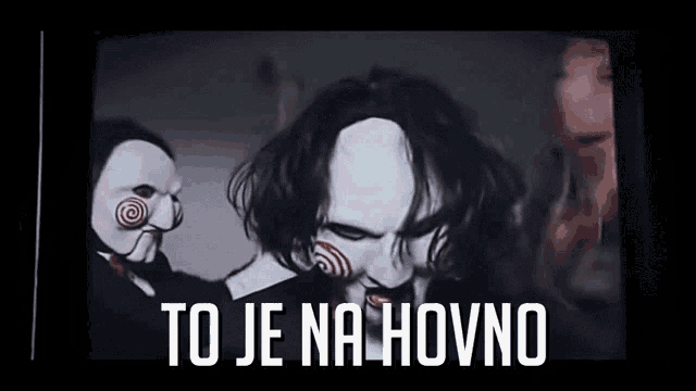 a picture of a man in a mask with the words to je nahovno written below him