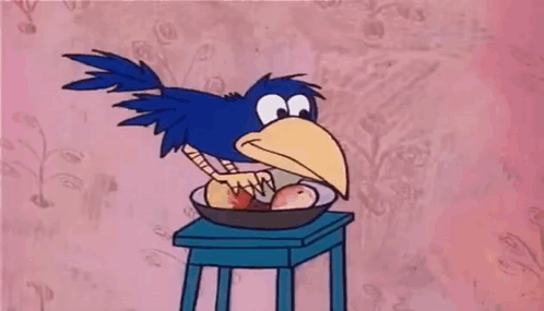 Staflík A špagetka Crow GIF - Staflík A špagetka Crow Blinking GIFs