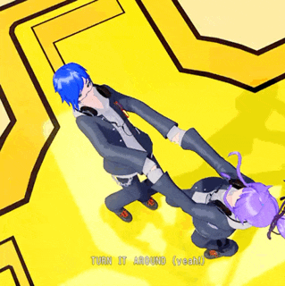 a video game screen says turn it around ( yeah ) on it