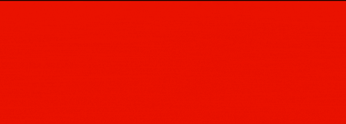 a cartoon drawing of a red object with a black mouth