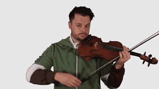 a man playing a violin with the word advanced on the bottom