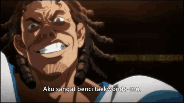 a cartoon character says aku sangat beni taekwondo-mu