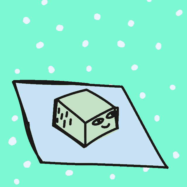 a drawing of a box with a bow on it