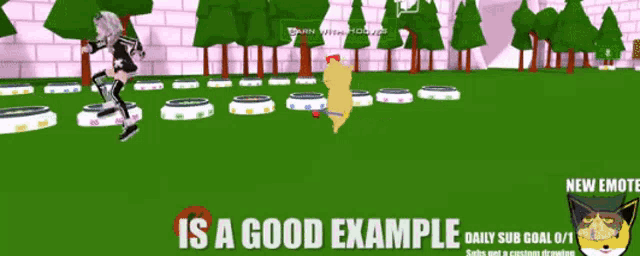 a screenshot of a video game with the words is a good example