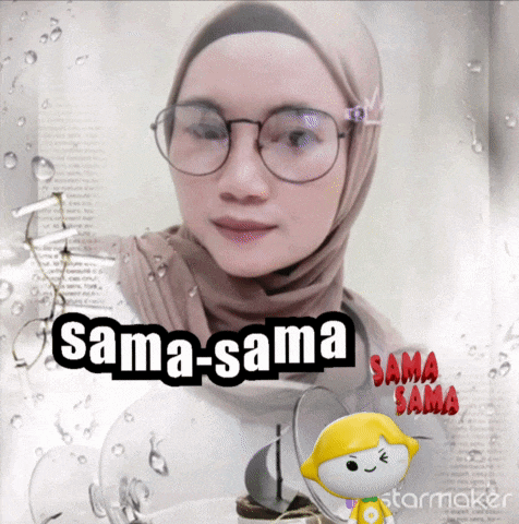 a picture of a woman wearing glasses and a hijab with the name sama-sama