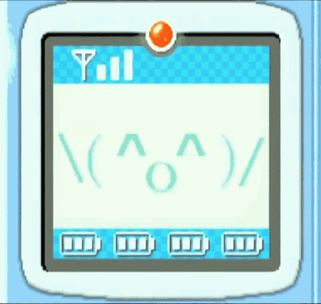 a cell phone with a smiley face on the screen and the word y.i.l.