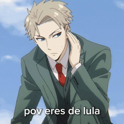 a picture of a man in a suit and tie with the words pov eres de lula below him