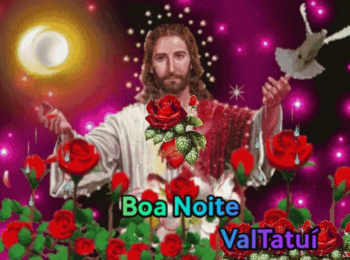 Boa Noite Valtatui Jesus GIF - Boa Noite Valtatui Jesus Flowers GIFs