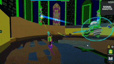 a screenshot of a video game with the word signal displayed
