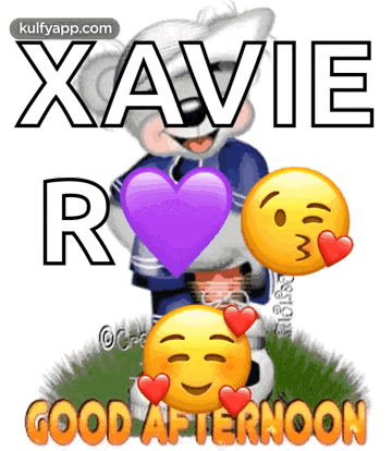 a mascot is holding a purple heart and two smiley faces with hearts around them .