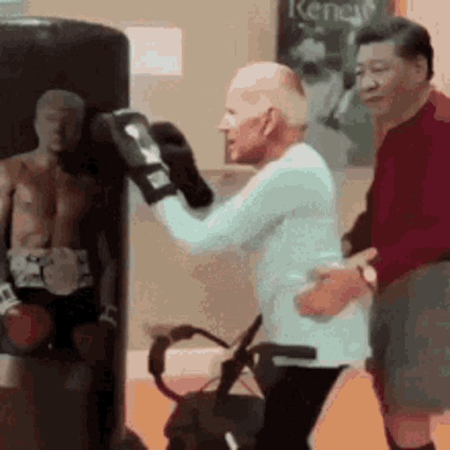 Biden Punching GIF - Biden Punching Bag GIFs