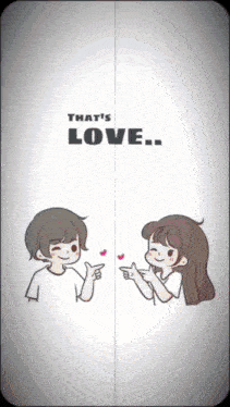 a picture of a boy and a girl with the words that 's love on the bottom