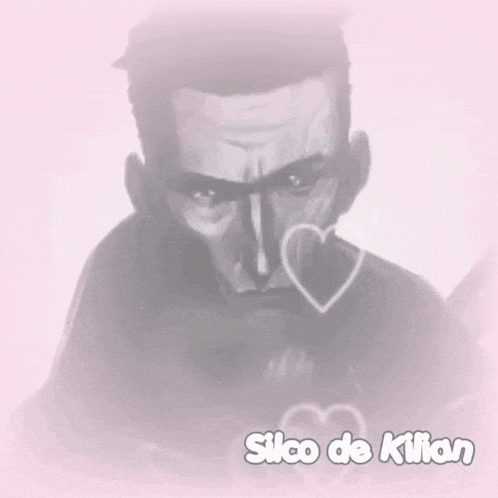 a drawing of a man with the name silco de kilian written on the bottom