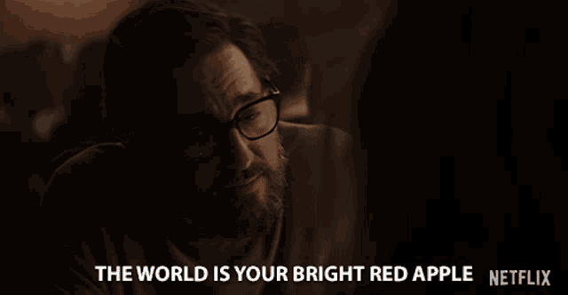 The World Is Your Bright Red Apple Apple GIF - The World Is Your Bright Red Apple The World Bright Red Apple GIFs