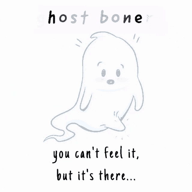 a cartoon of a ghost with the words " ghost boner " on it