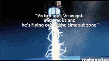 a screenshot of a video that says yo bro took virus got