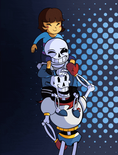 a cartoon of a girl riding on the back of a skeleton