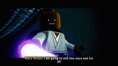 Lego Star Wars Mace Windu GIF - Lego Star Wars Mace Windu I Am Going To End This Once And For All GIFs