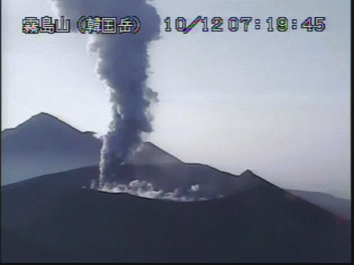 火山　噴火 GIF - Volcano Erupt Eruption GIFs
