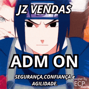 a poster that says jz vendas adm on on the top