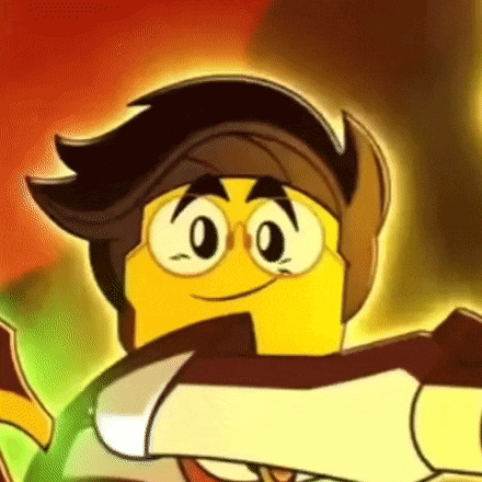 a close up of a cartoon character with glasses on .