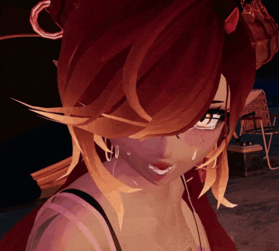 a close up of a woman with red hair