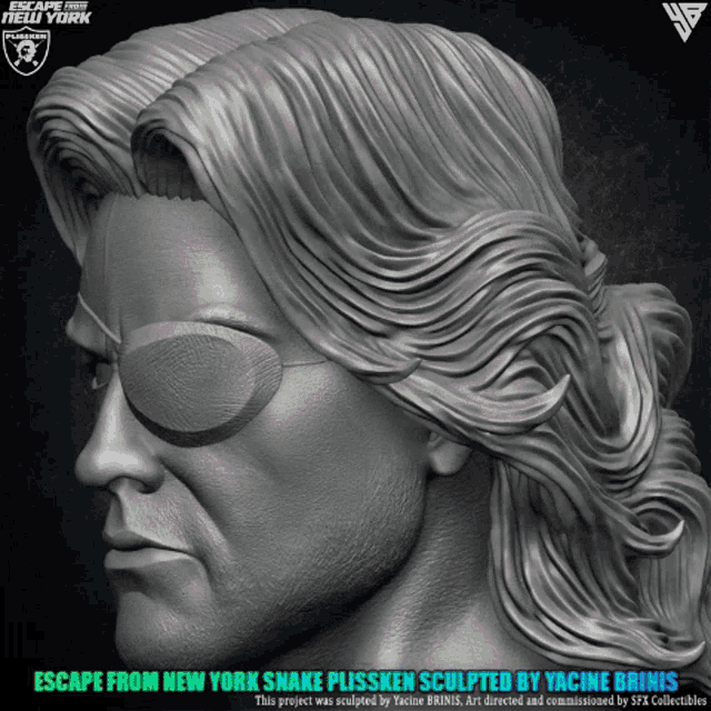 a statue of snake from escape from new york is shown