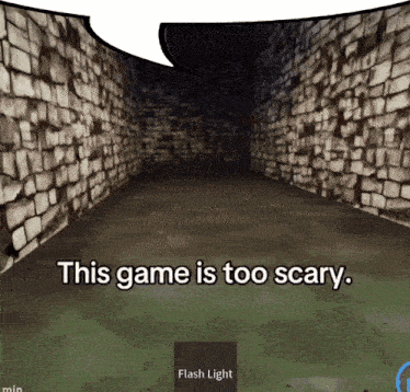 a screenshot of a video game with the words this game is too scary