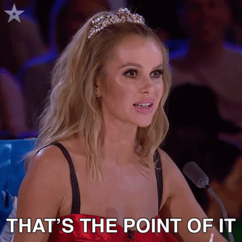 Thats The Point Of It Amanda Holden GIF - Thats The Point Of It Amanda Holden Britains Got Talent GIFs