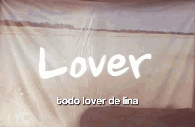 the word lover that is on a piece of cloth
