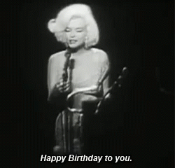 Happy Birthday To You Marilyn Monroe GIF