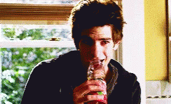 Real Peter Andrew Garfield GIF - Real Peter Andrew Garfield Drinking GIFs