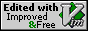 a sign that says edited with improved & free on it