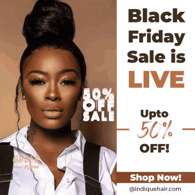 an advertisement for black friday sale is live
