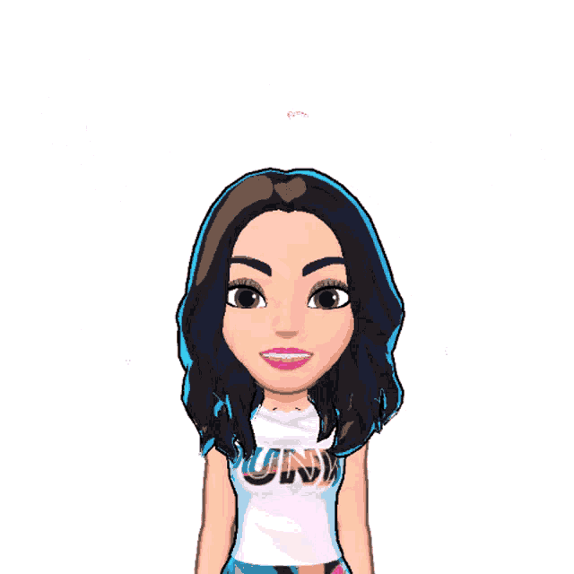 a cartoon drawing of a girl with the word awww on top of her