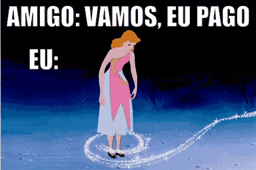a cinderella cartoon with the words amigo vamos eu pago