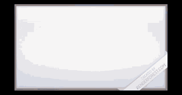 a white background with a sticker that says renderforest.com