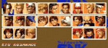 a screenshot of a video game called the king of fighters snk