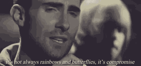 a man is hugging another man with the words it 's not always rainbows and butterflies