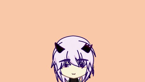a drawing of a girl with horns and a necklace