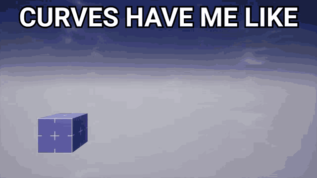 a picture of a cube with curves have me like above it