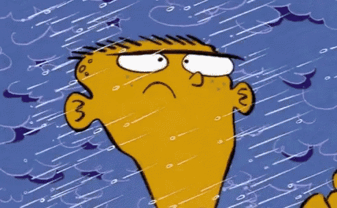 a cartoon of a tornado with lightning coming out of it .